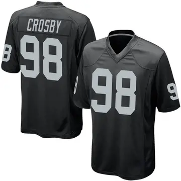 Unsigned Maxx Crosby Jersey #98 Las Vegas Custom Stitched Black