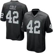 Black Men's Qwynnterrio Cole Las Vegas Raiders Game Team Color Jersey