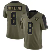 Olive Men's Ameer Abdullah Las Vegas Raiders Limited 2021 Salute To Service Jersey