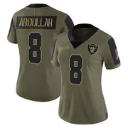 Olive Women's Ameer Abdullah Las Vegas Raiders Limited 2021 Salute To Service Jersey