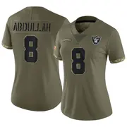 Olive Women's Ameer Abdullah Las Vegas Raiders Limited 2022 Salute To Service Jersey