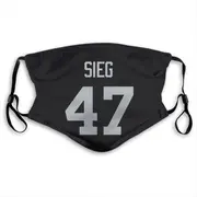 Trent Sieg Name & Number Black Las Vegas Raiders Face Mask