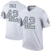 White Men's Qwynnterrio Cole Las Vegas Raiders Legend Color Rush Jersey